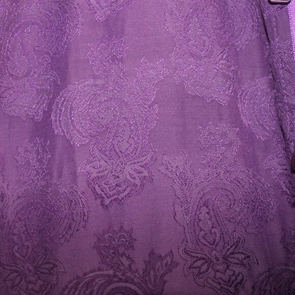 VINTAGE Vizoni Uomo Men's Purple Jacquard Button Down Shirt Size S - Picture 14 of 15